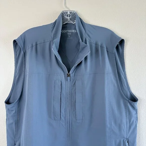 ScotteVest Featherweight Travel Vest in Cadet Blue - Picture 3 of 11
